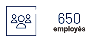 Icône représentant les 650 employés Astron avec une approche centrée client 